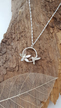 Sterling silver Hummingbird and flower pendant - Anna Ancell Jewellery