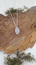 Fine Silver leaf detail pendant - Anna Ancell Jewellery