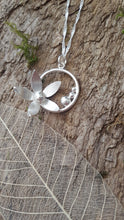 Sterling and fine silver flower pendant - Anna Ancell Jewellery