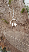 Sterling silver swallows at rest pendant - Anna Ancell Jewellery