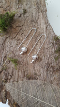 Sterling silver long drop fluted bead earrings - Anna Ancell Jewellery