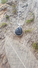 Black Agate druzy pendant in sterling silver - Anna Ancell Jewellery