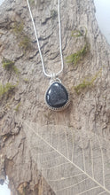 Black Agate druzy pendant in sterling silver - Anna Ancell Jewellery