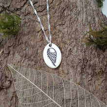 Fine silver Angel wing pendant - Anna Ancell Jewellery