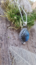 Tear drop shaped Labradorite pendant in sterling silver - Anna Ancell Jewellery