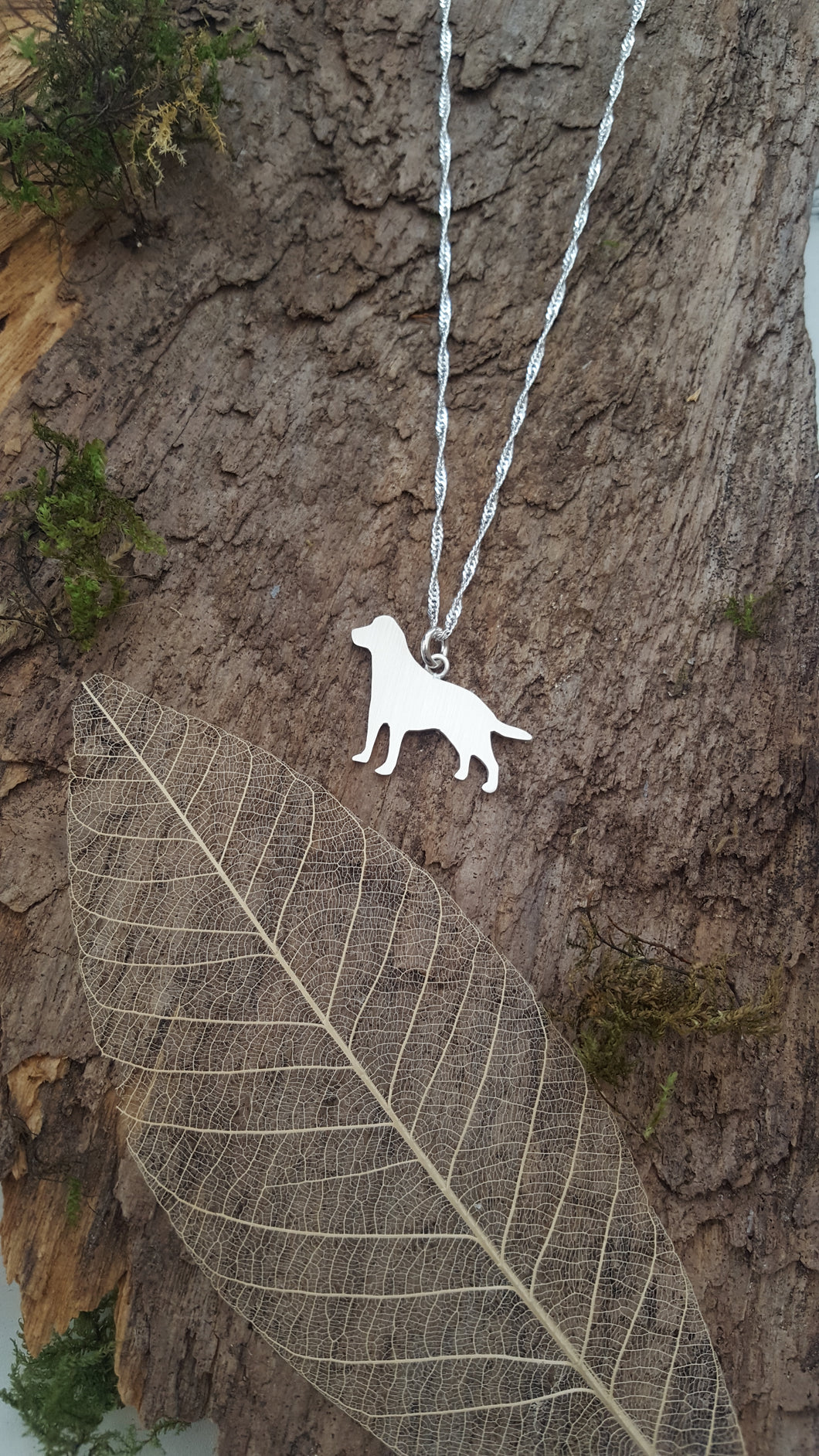 Sterling Silver Labrador dog pendant - Anna Ancell Jewellery