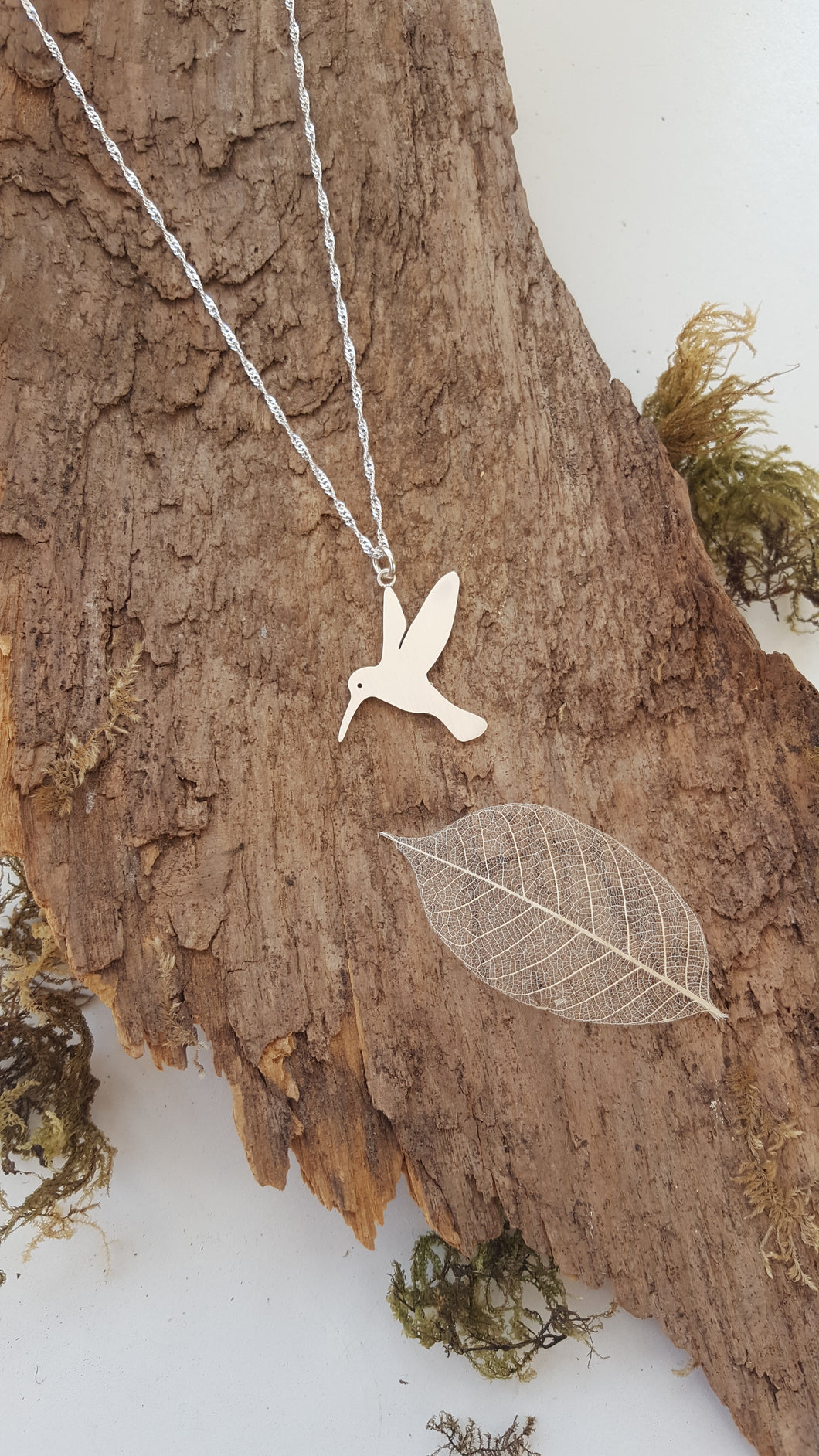 Sterling silver Hummingbird pendant - Anna Ancell Jewellery