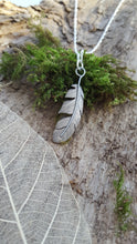 Sterling silver feather pendant - Anna Ancell Jewellery
