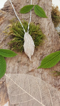 Handmade solid Fine silver leaf pendant/necklace - Made from a real spring leaf - Anna Ancell Jewellery