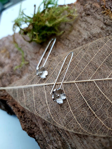 Cherry Blossom earrings - Handmade in 925 Sterling silver - Anna Ancell Jewellery