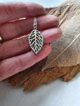 Sterling silver leaf pendant