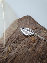 Sterling silver leaf pendant