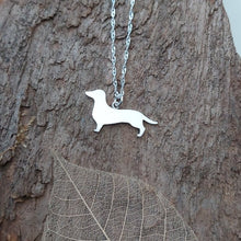 Dachshund dog pendant/necklace/charm - handmade in sterling silver - Anna Ancell Jewellery