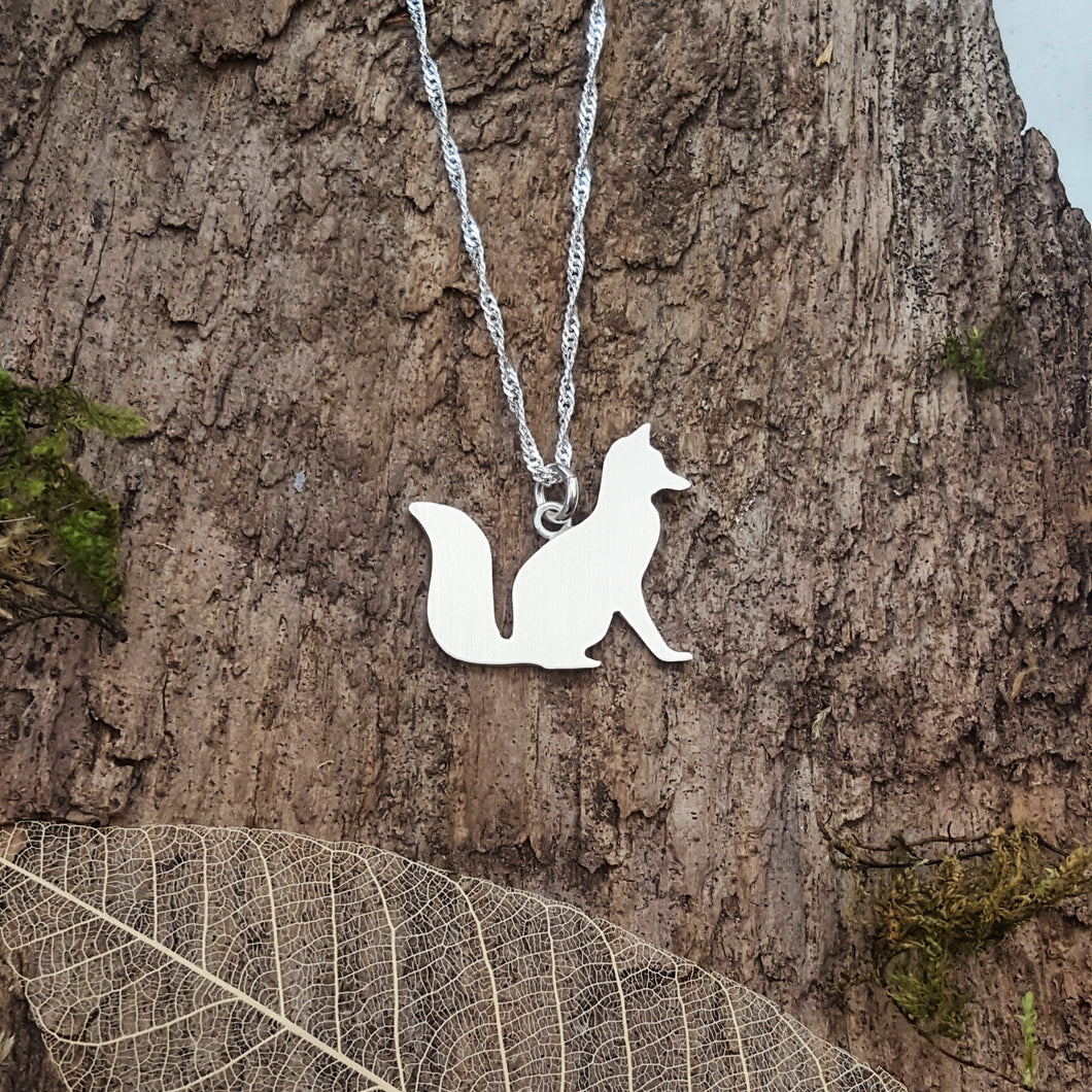 Sterling silver fox pendant - Anna Ancell Jewellery