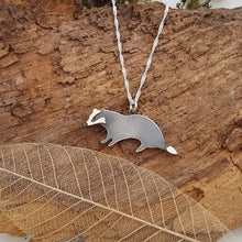Sterling silver badger pendant - Anna Ancell Jewellery
