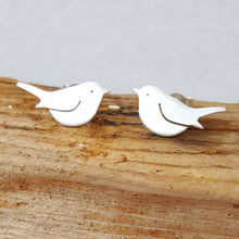 Handmade 925 Sterling silver Robin/bird stud earrings - bird lover gift - Anna Ancell Jewellery