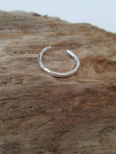 Sterling silver Toe ring (one) - Plain, dimple hammered or line hammered or frosted - Anna Ancell Jewellery