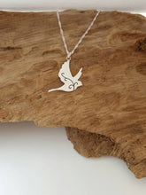 Sterling silver dove with scroll detail - Anna Ancell Jewellery