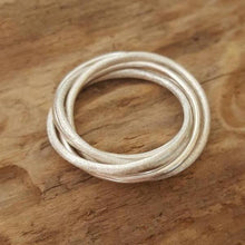 Sterling Silver 5 band Entwined Ring - Anna Ancell Jewellery
