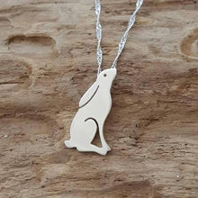 Sterling silver gazing Hare/Rabbit - Anna Ancell Jewellery