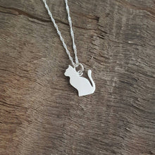 Sterling silver cat pendant - Anna Ancell Jewellery