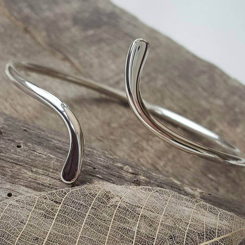 Sterling silver open bangle - Anna Ancell Jewellery
