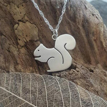 Sterling silver squirrel pendant - Anna Ancell Jewellery