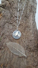 Sterling silver mother and fledgling bird pendant - Anna Ancell Jewellery