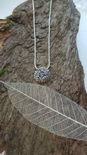 Fine silver leaf detail pendant - Anna Ancell Jewellery