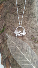Sterling silver Butterfly and flower pendant - Anna Ancell Jewellery