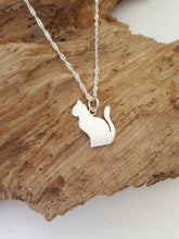 Sterling silver cat pendant - Anna Ancell Jewellery